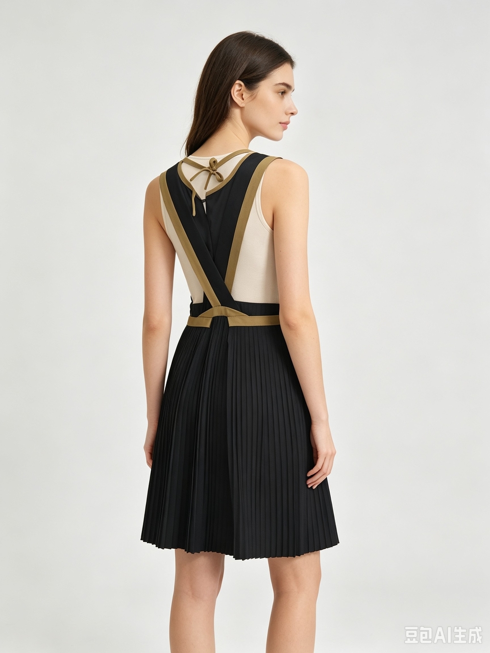 Dries Van Noten Black Pleated Midi Dress - Picture 5 of 8